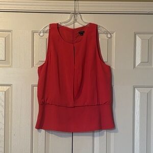 Ann Taylor Drape Front Halter Style Sleeveless Peplum Blouse